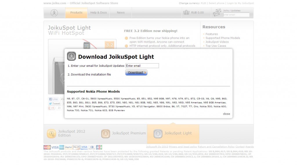 JoicuSpot для Nokia