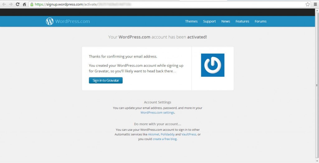 Подтверждение E-mail на Gravatar